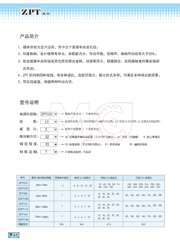 ZPT精密行星減速機(jī)參數(shù) ZPT精密行星減速機(jī)參數(shù)